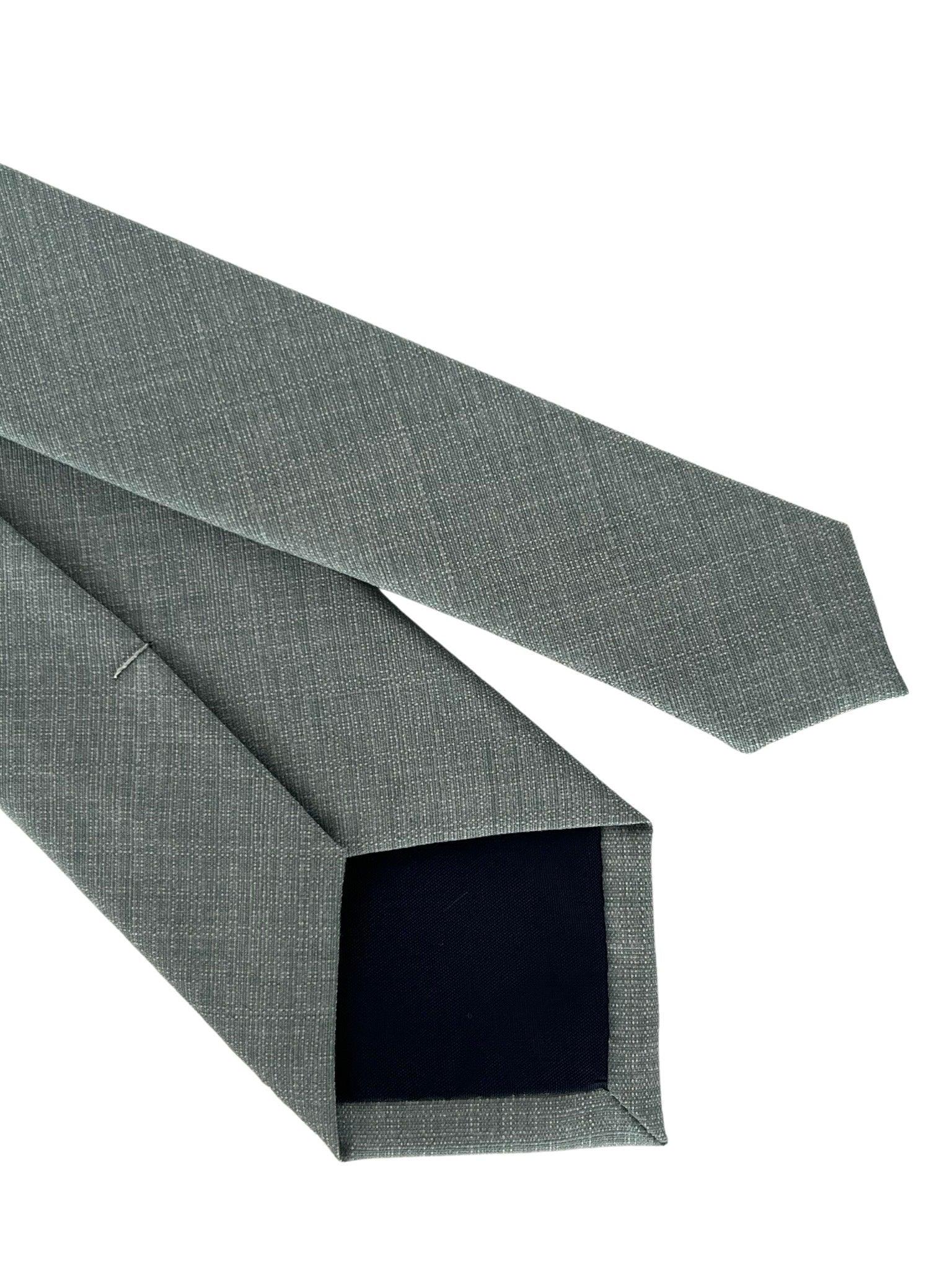 Sage Mint Olive Green Bamboo Tie and Pocket Square Set