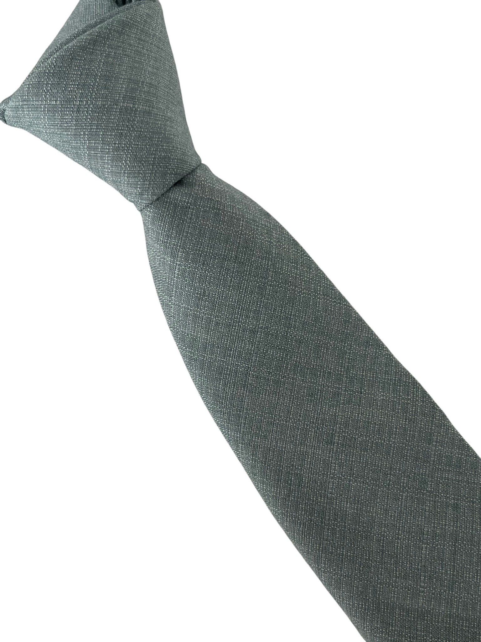 Sage Mint Olive Green Bamboo Tie and Pocket Square Set