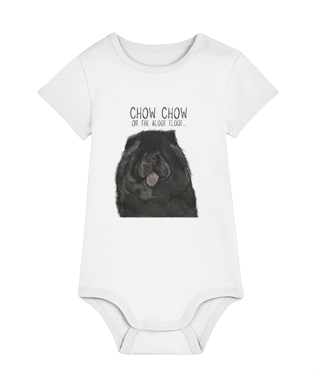 Black Chow Chow Baby Bodysuit The Aloof Floof
