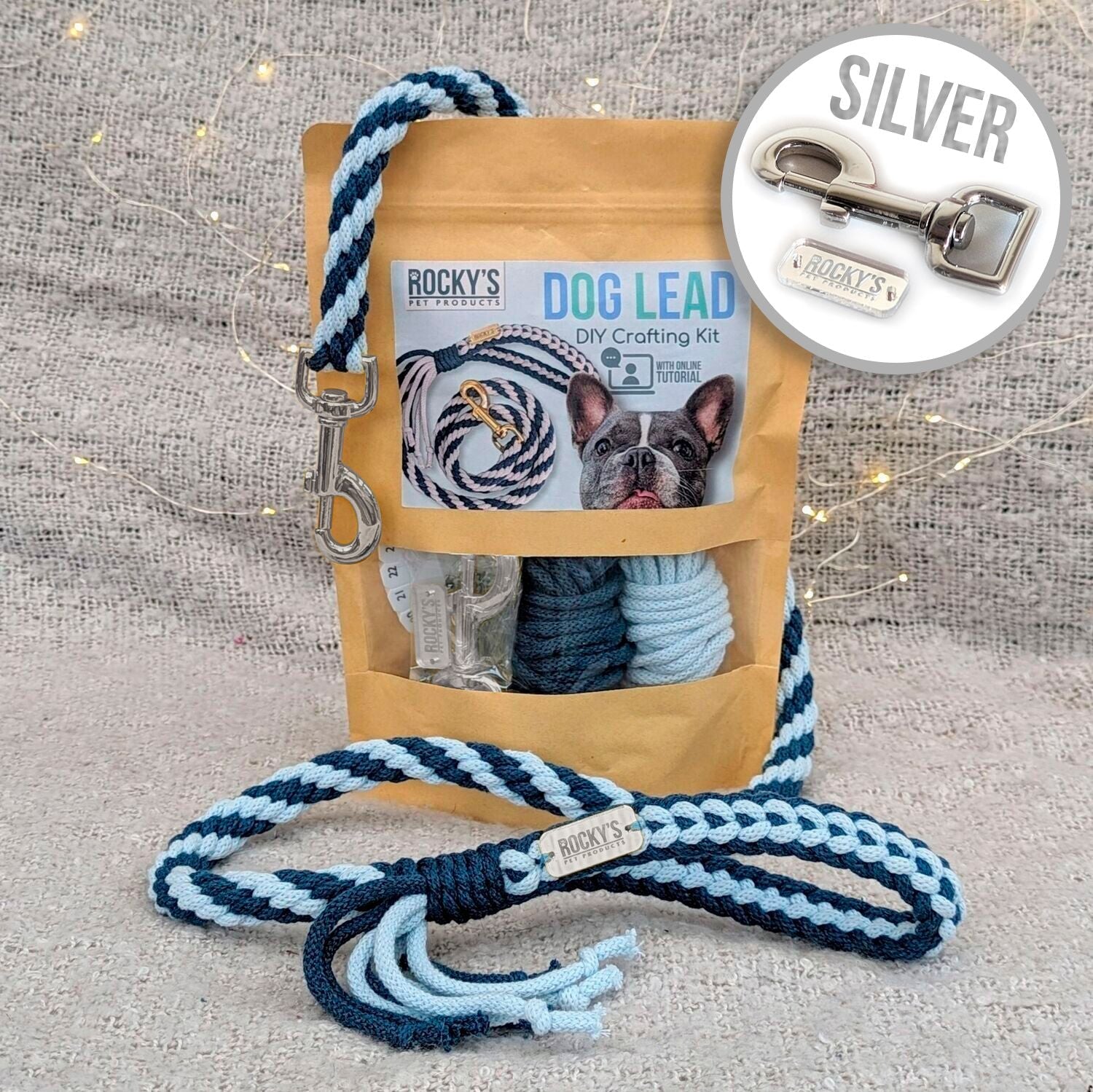 Make Your Own Dog Lead Craft Kit in Blue