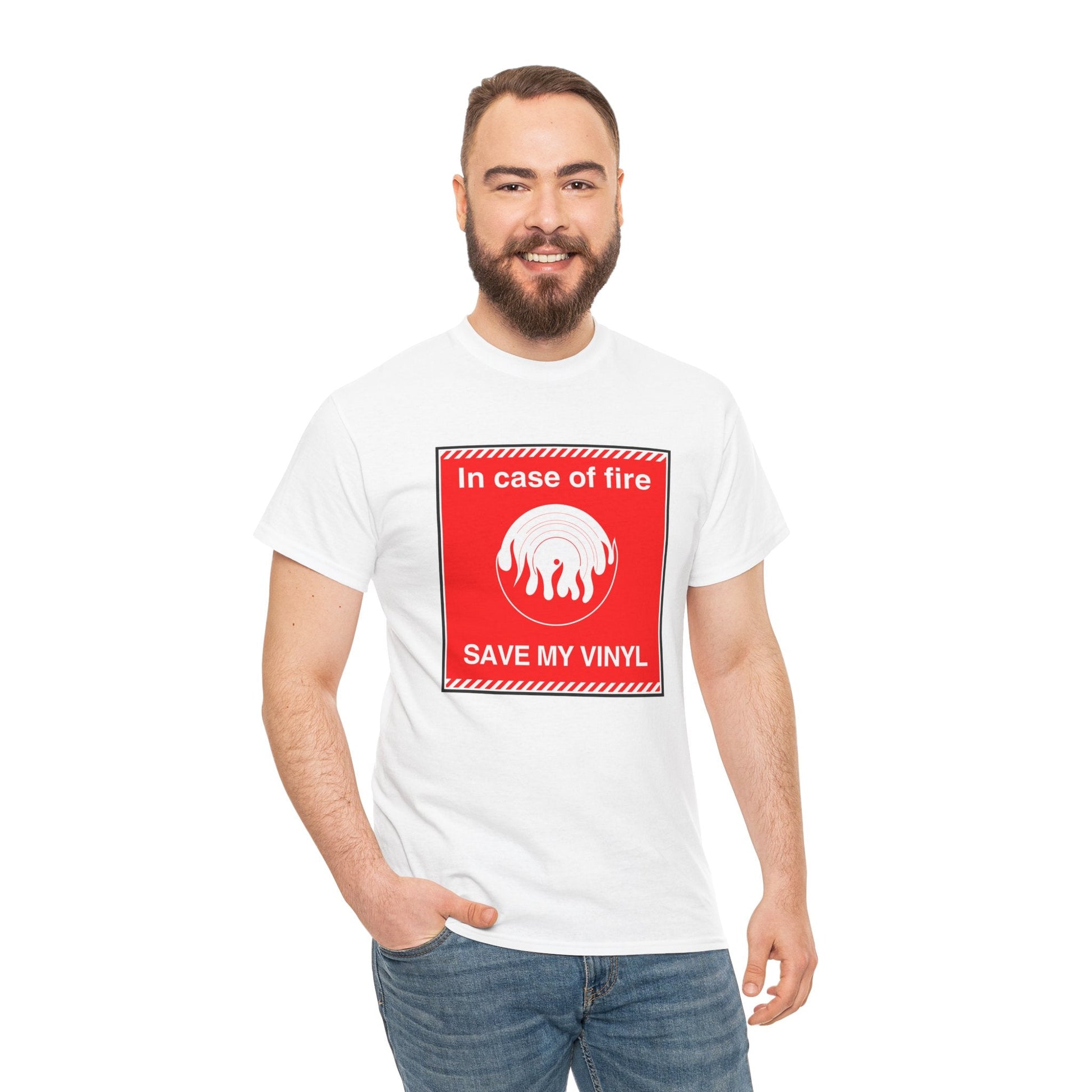 In Case of Fire Save My Vinyl T Shirt