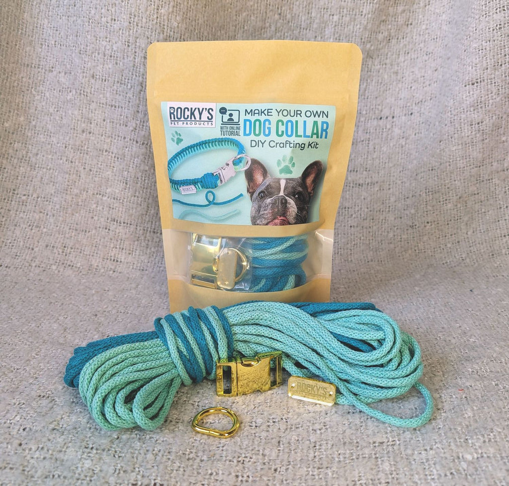 Make Your Own Dog Collar Craft Kit in Mint