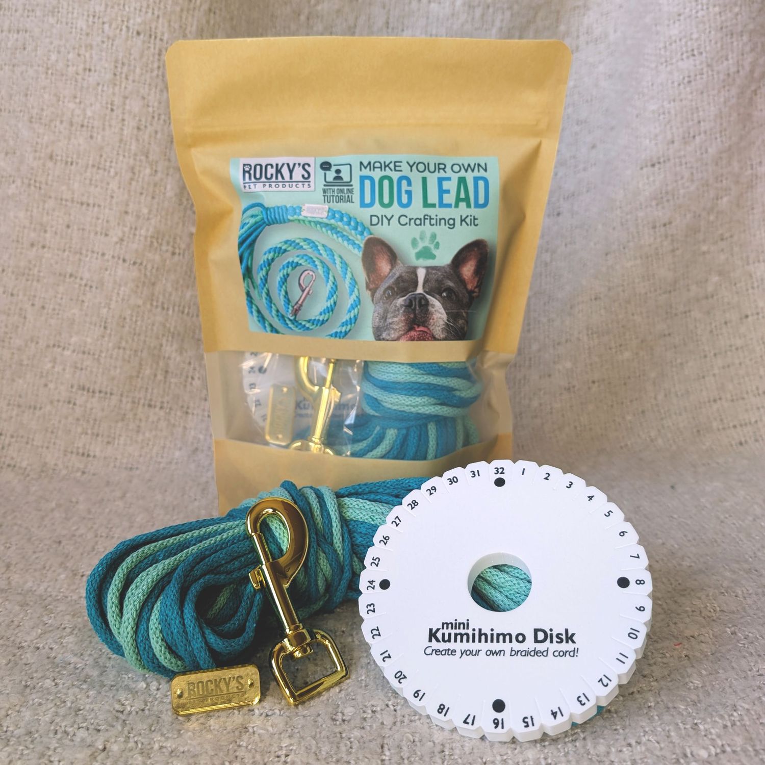 Make Your Own Dog Lead Craft Kit in Mint