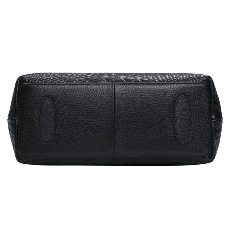 Genuine Leather Woven Crossbody Bag for Women