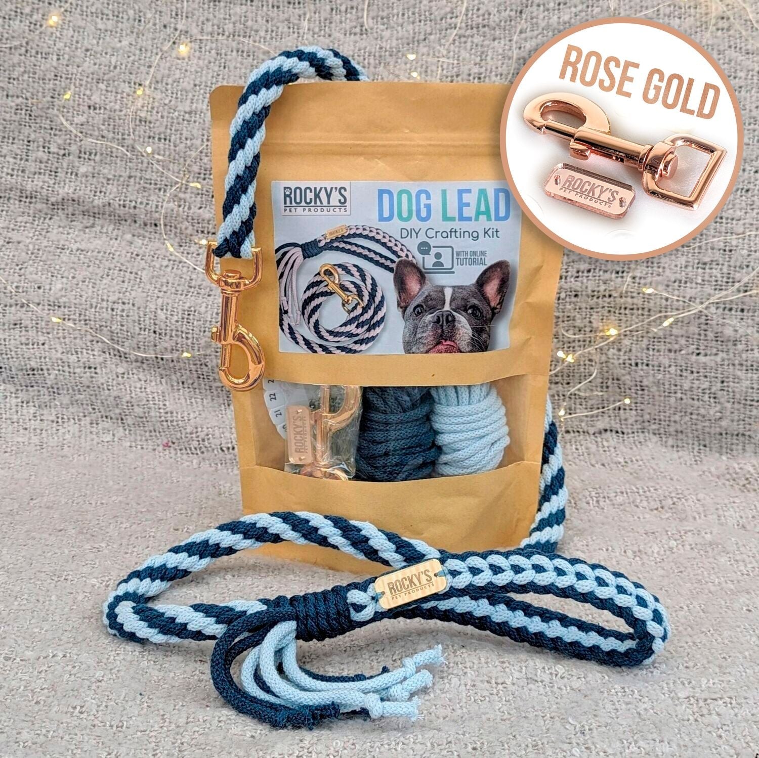 Make Your Own Dog Lead Craft Kit in Blue
