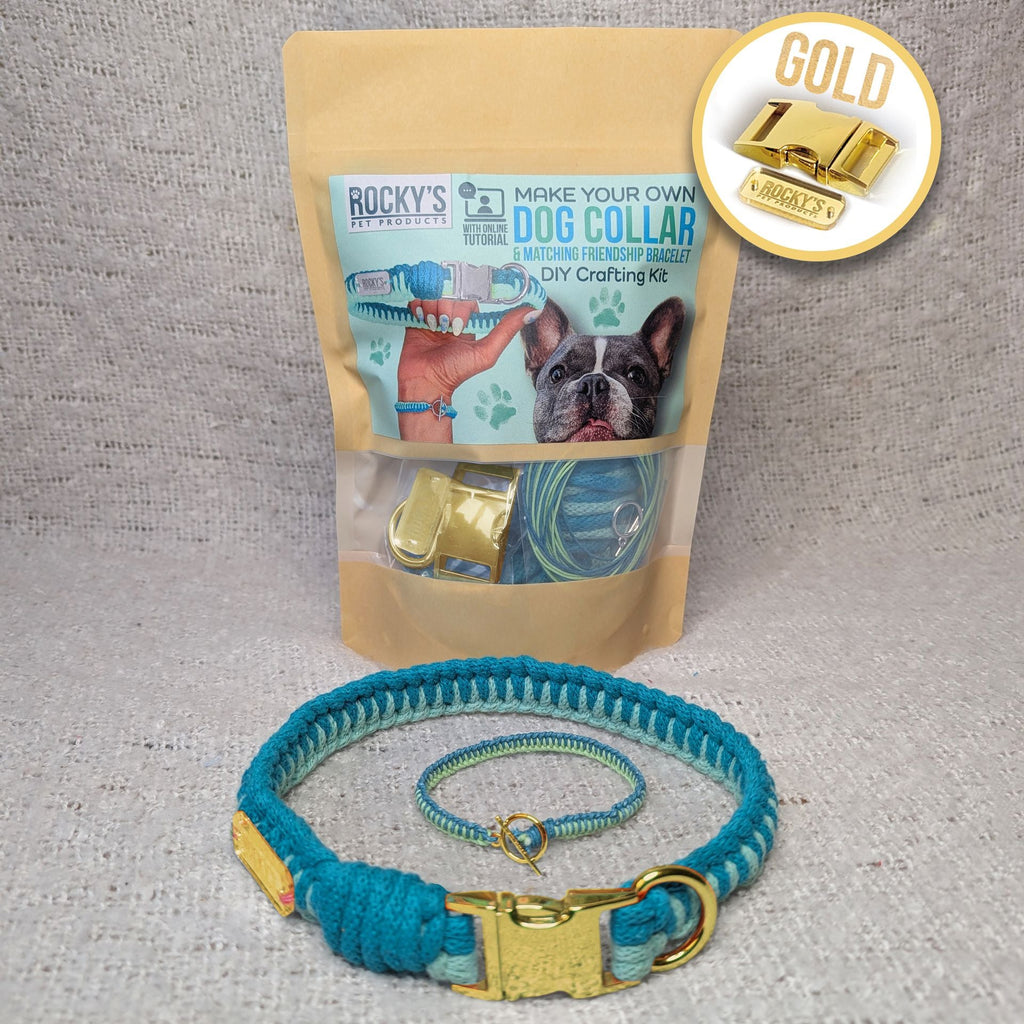 Make Your Own Macrame Dog Collar and Friendship Bracelet Craft Kit in Mint