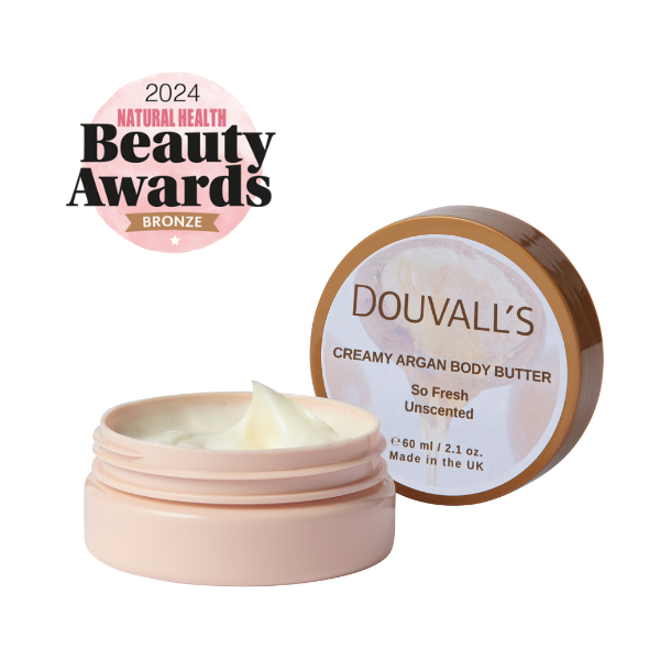Organic Creamy Argan Body Butter 60ml in Six Natural Scents