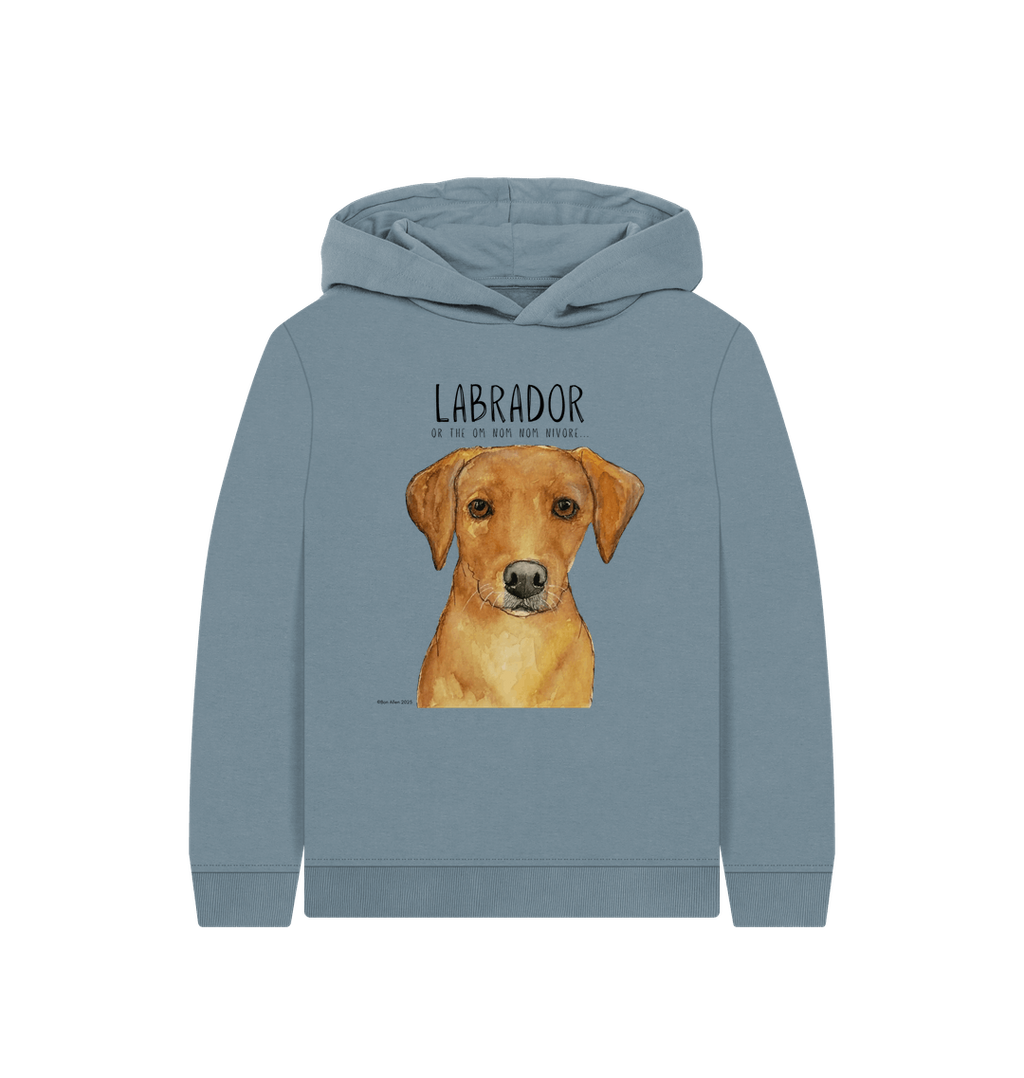 Fox Red Labrador Kids Hoodie Snack Mode Activated