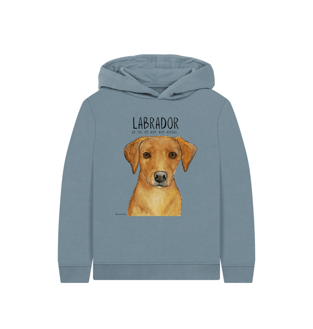 Fox Red Labrador Kids Hoodie Snack Mode Activated