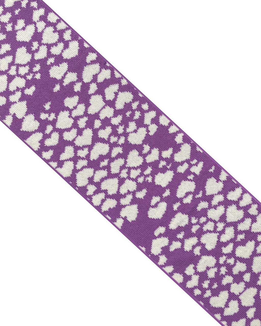 Lilac Hearts Wool and Cashmere Scarf