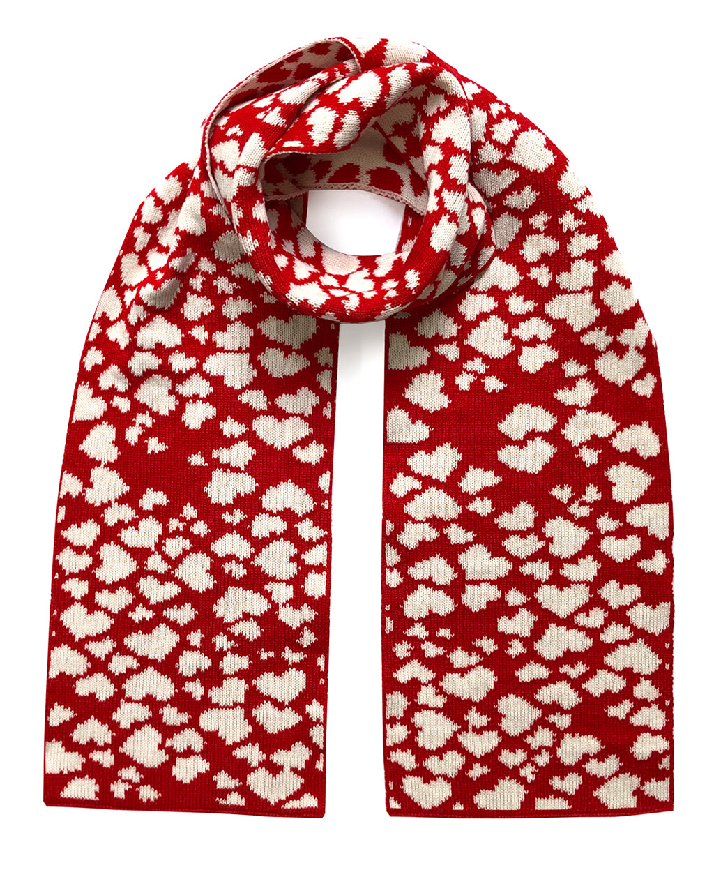 Red Wool and Cashmere Scarf