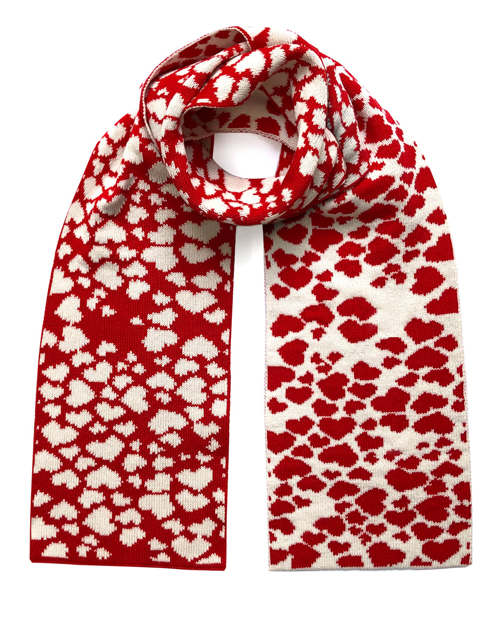 Red Wool and Cashmere Scarf