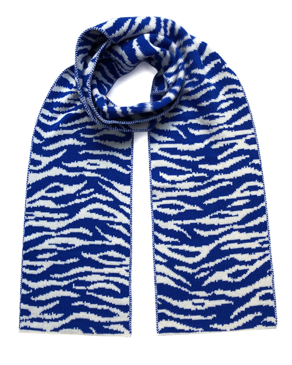 Electric Blue Wool and Cashmere Scarf