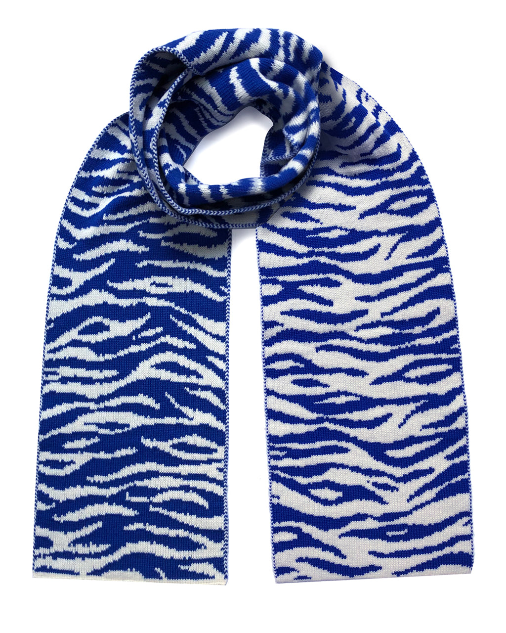 Electric Blue Wool and Cashmere Scarf