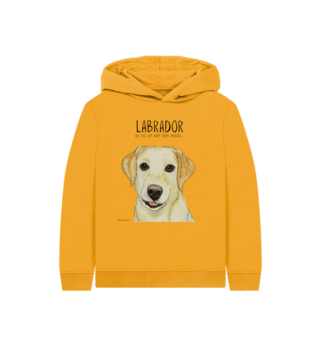 Yellow Labrador Kids Hoodie Snack Mode Activated