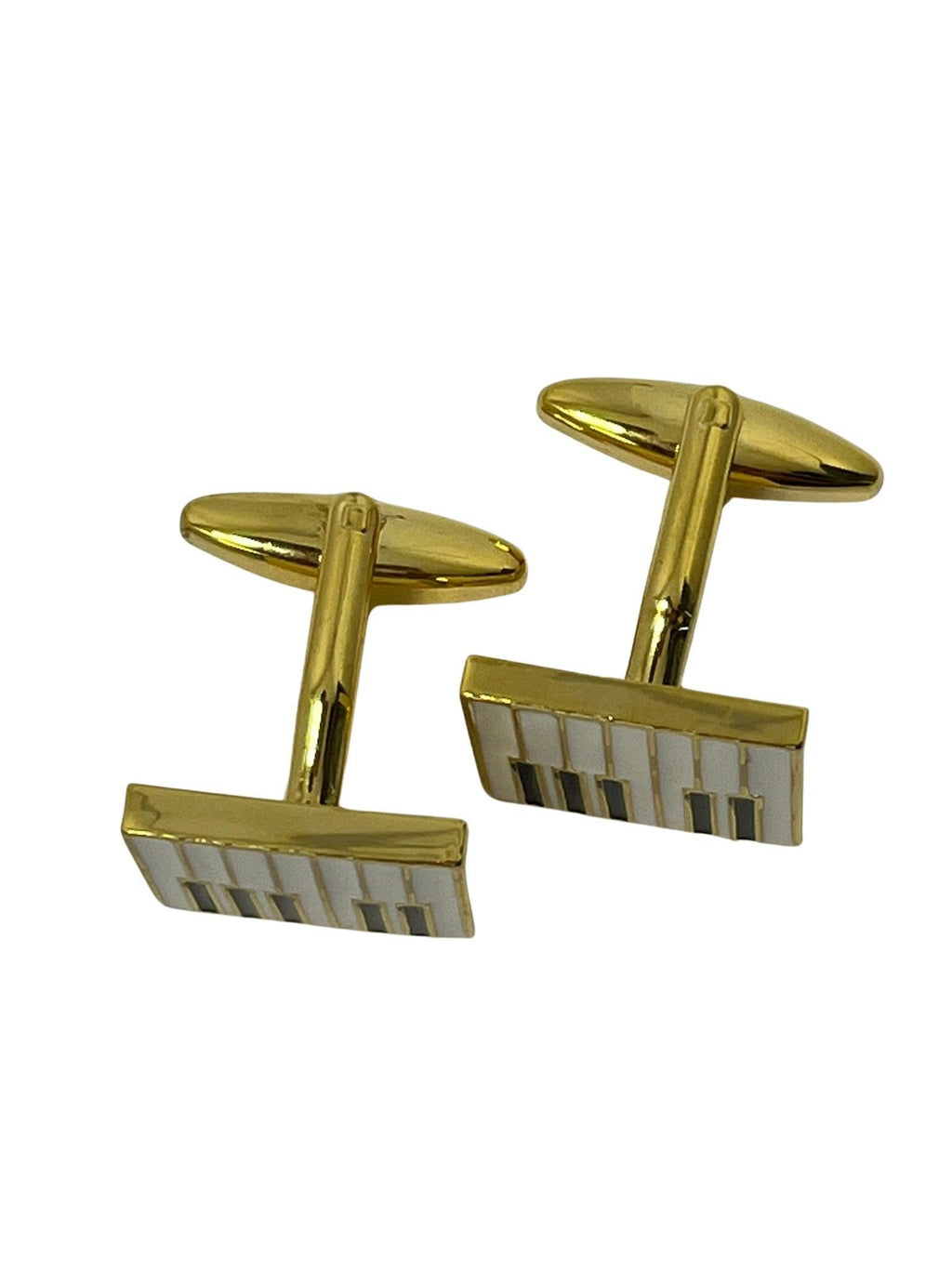 Piano Keys Gold Cufflinks
