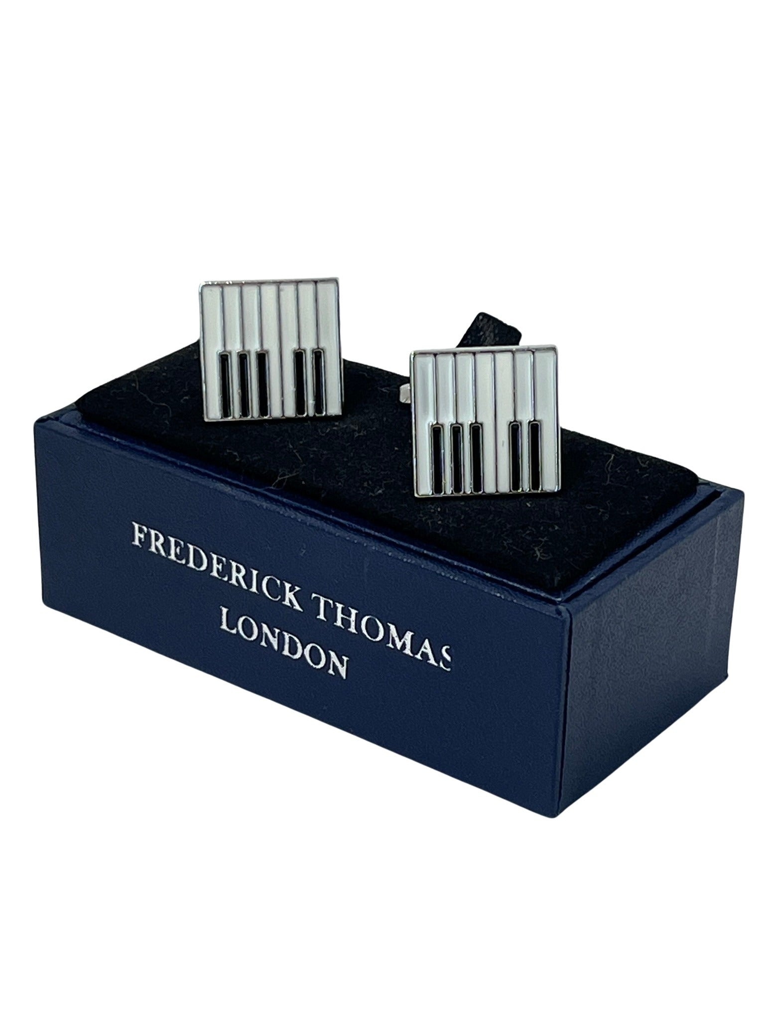Piano Keys Silver Cufflinks