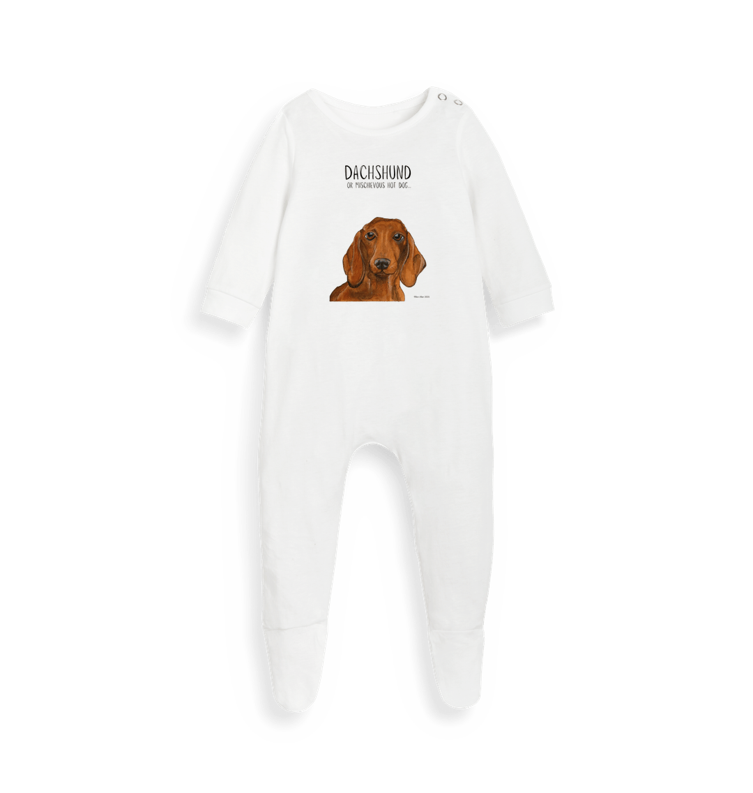 Mischievous Sausage Sleep Suit Snug Sustainable and Slightly Silly
