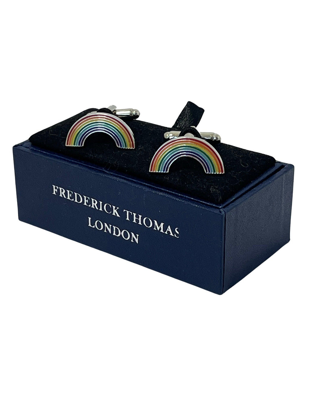 Rainbow Style Silver Cufflinks