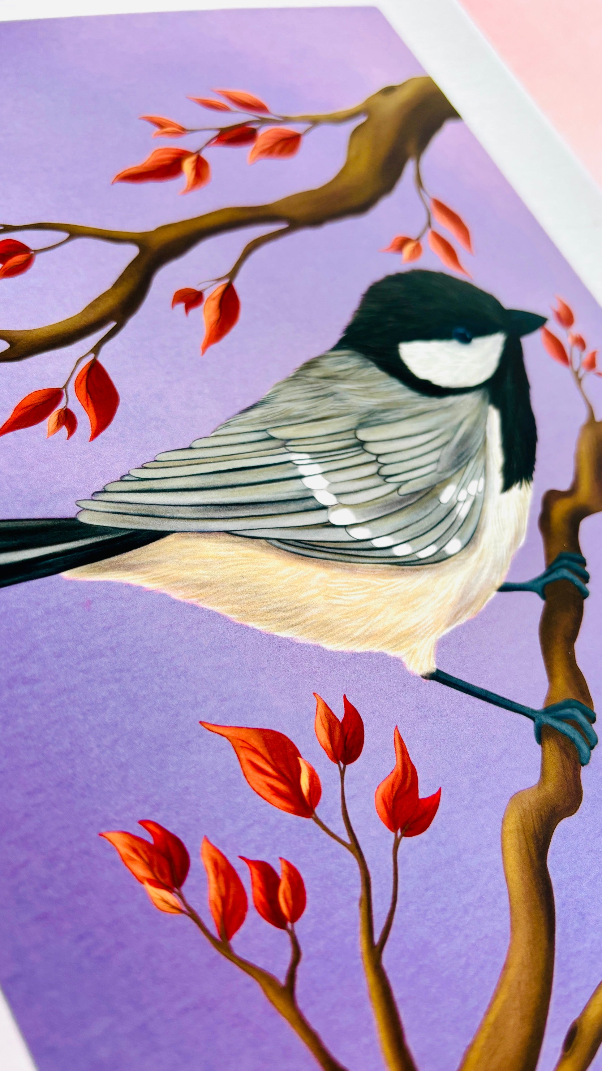 Coal Tit Autumn Art Print