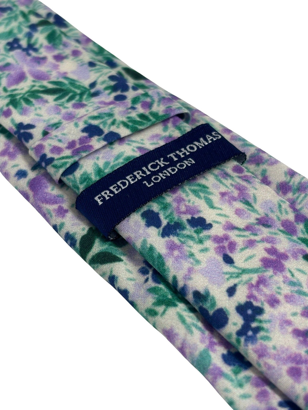 Lilac Light Purple Wildflower Watercolour English Meadow Spring Floral Garden Cotton Tie