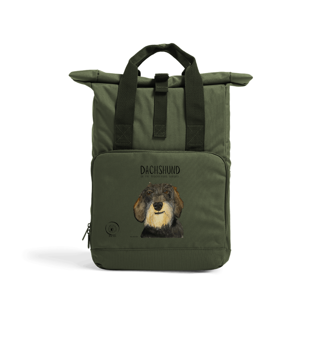 Wire Haired Dachshund Roll Top Backpack
