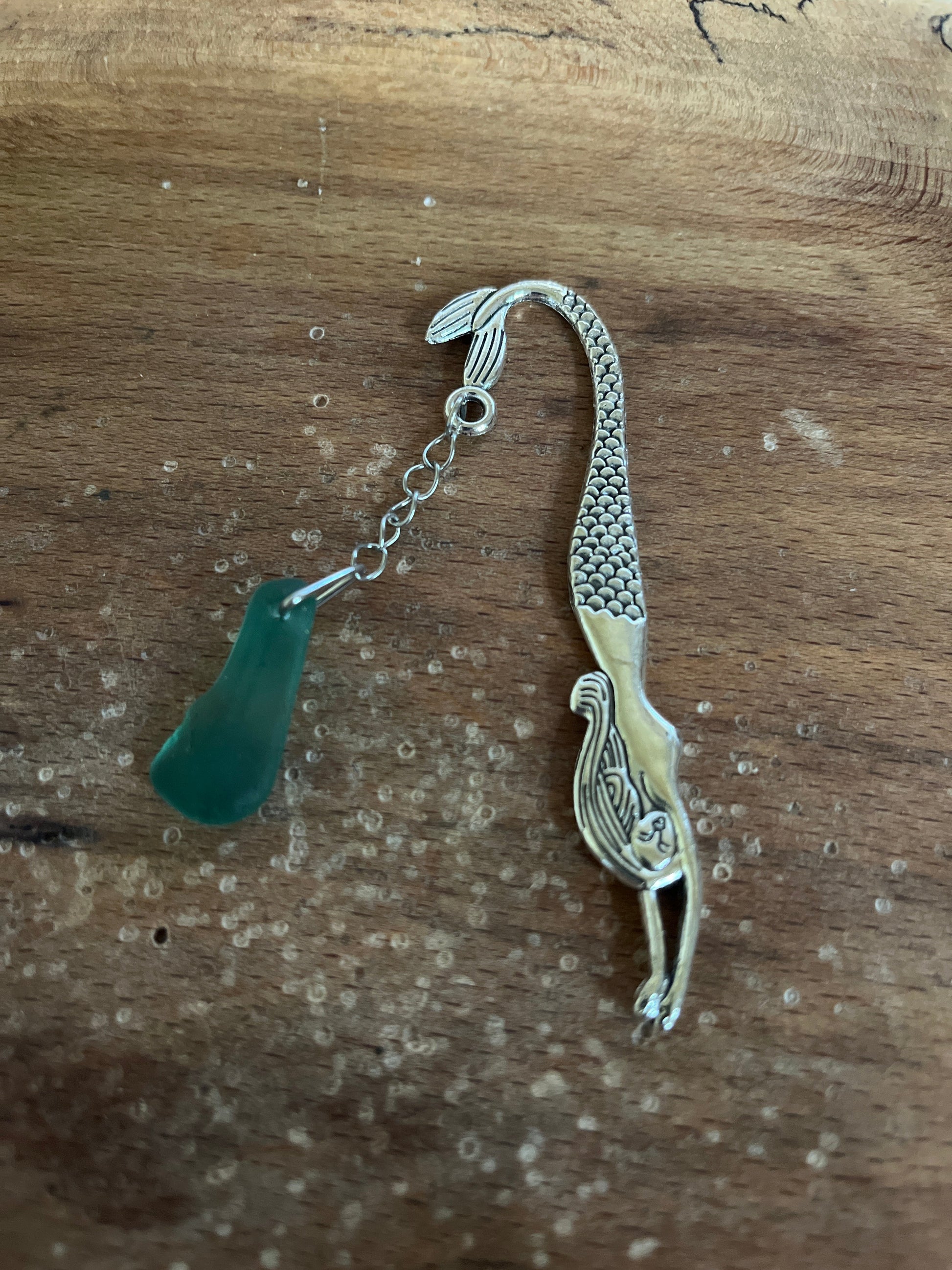 Seaglass Mermaid Tails Bookmark Silver