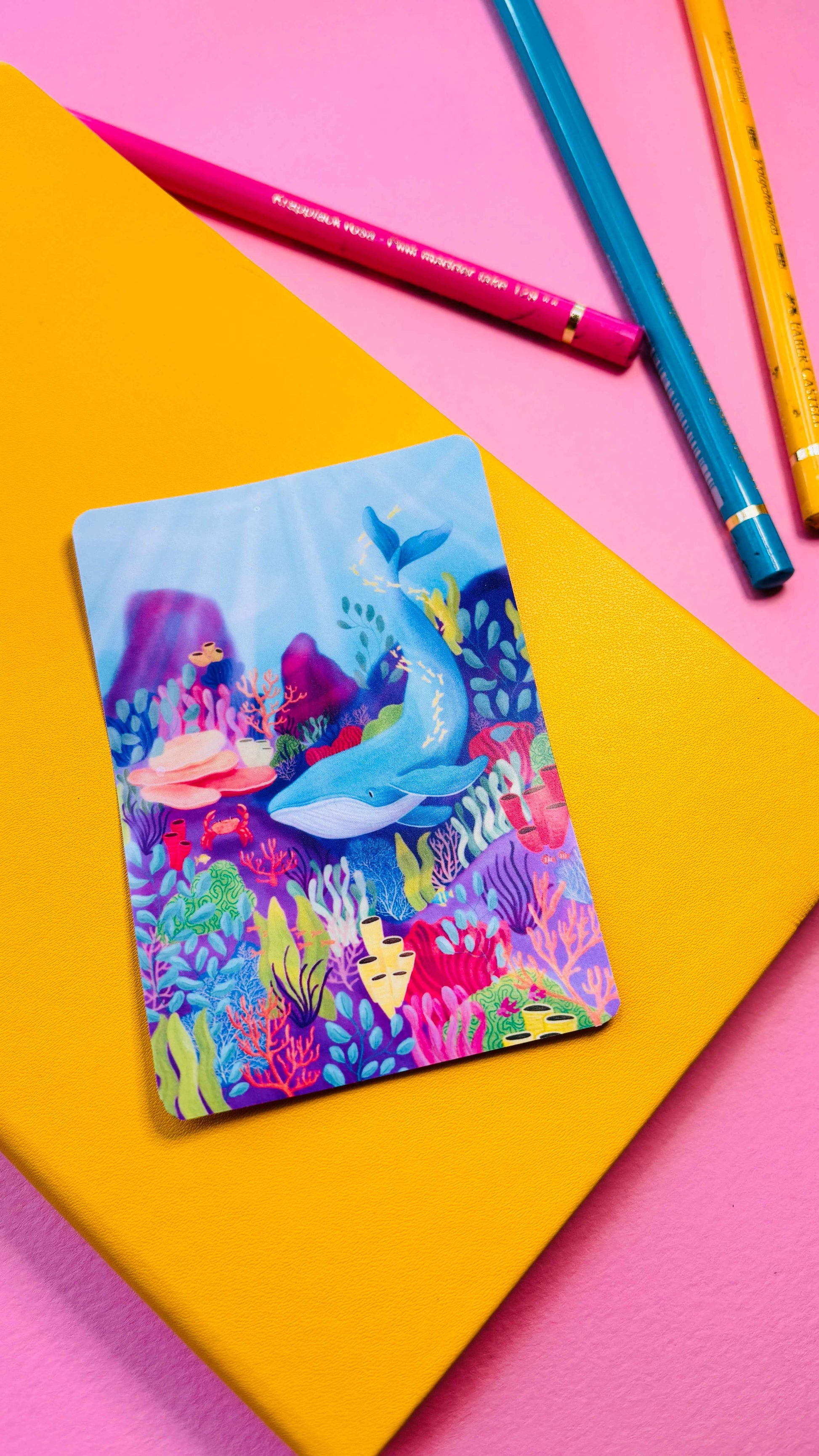 Coral Reef Whale Vinyl Sticker Decal