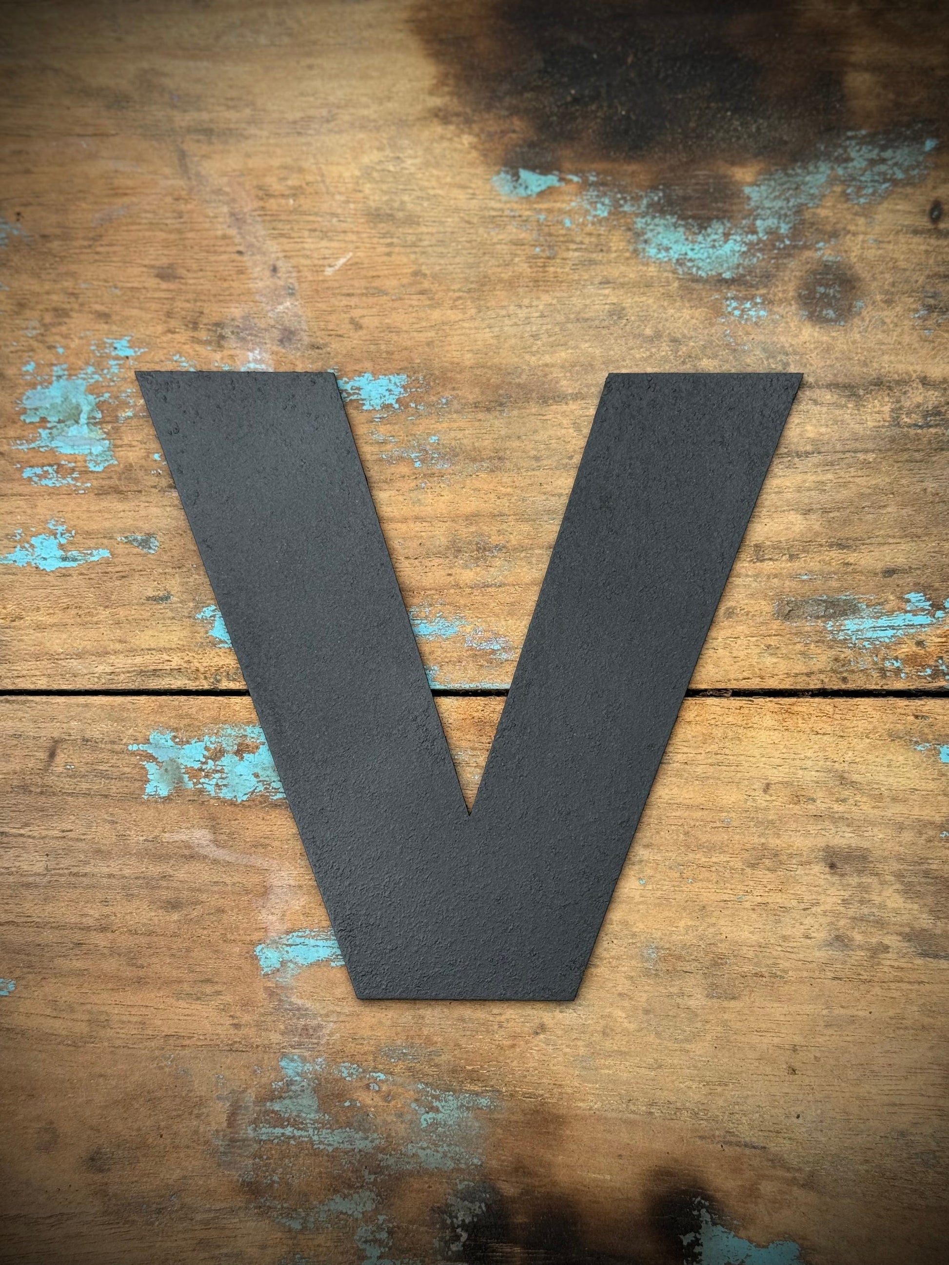 Black Metal Letters 12 inch and 5 inch Rustic Industrial Wall Decor