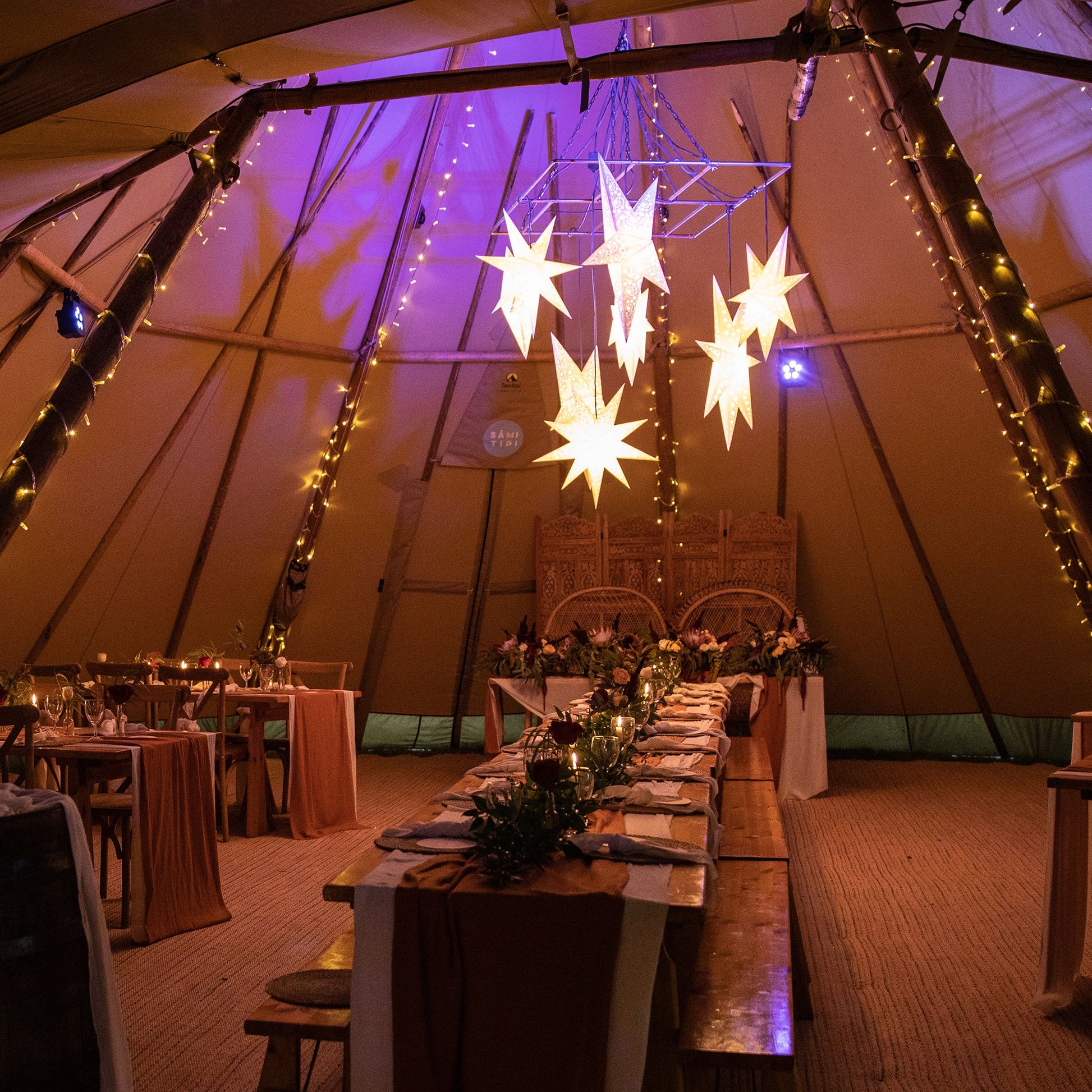 White Wedding Star Lanterns 20 Pack