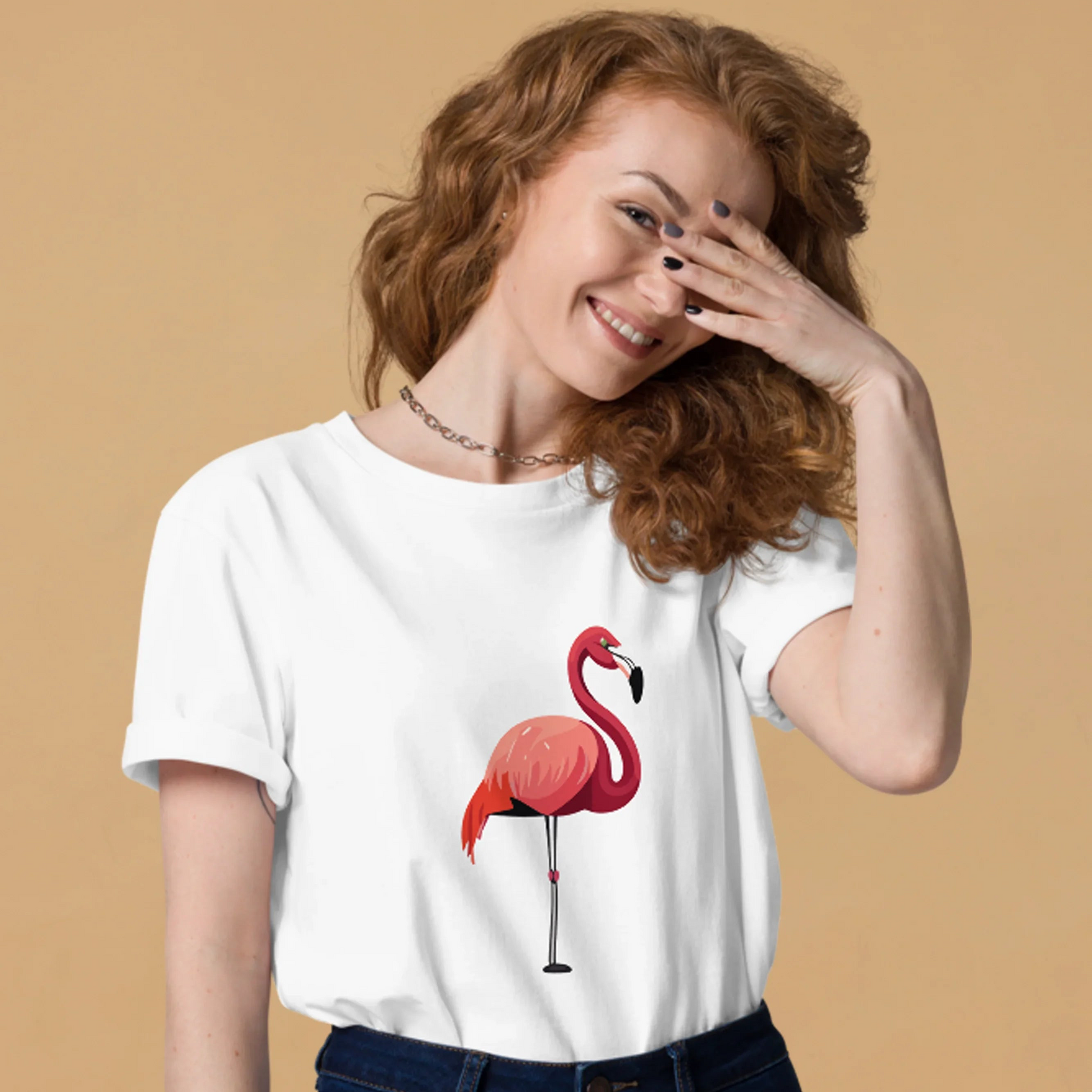 Flamingo T-Shirt in White