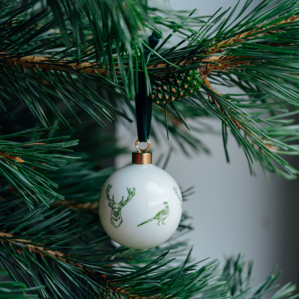 The Cotswolds Stag and Pheasant Bauble