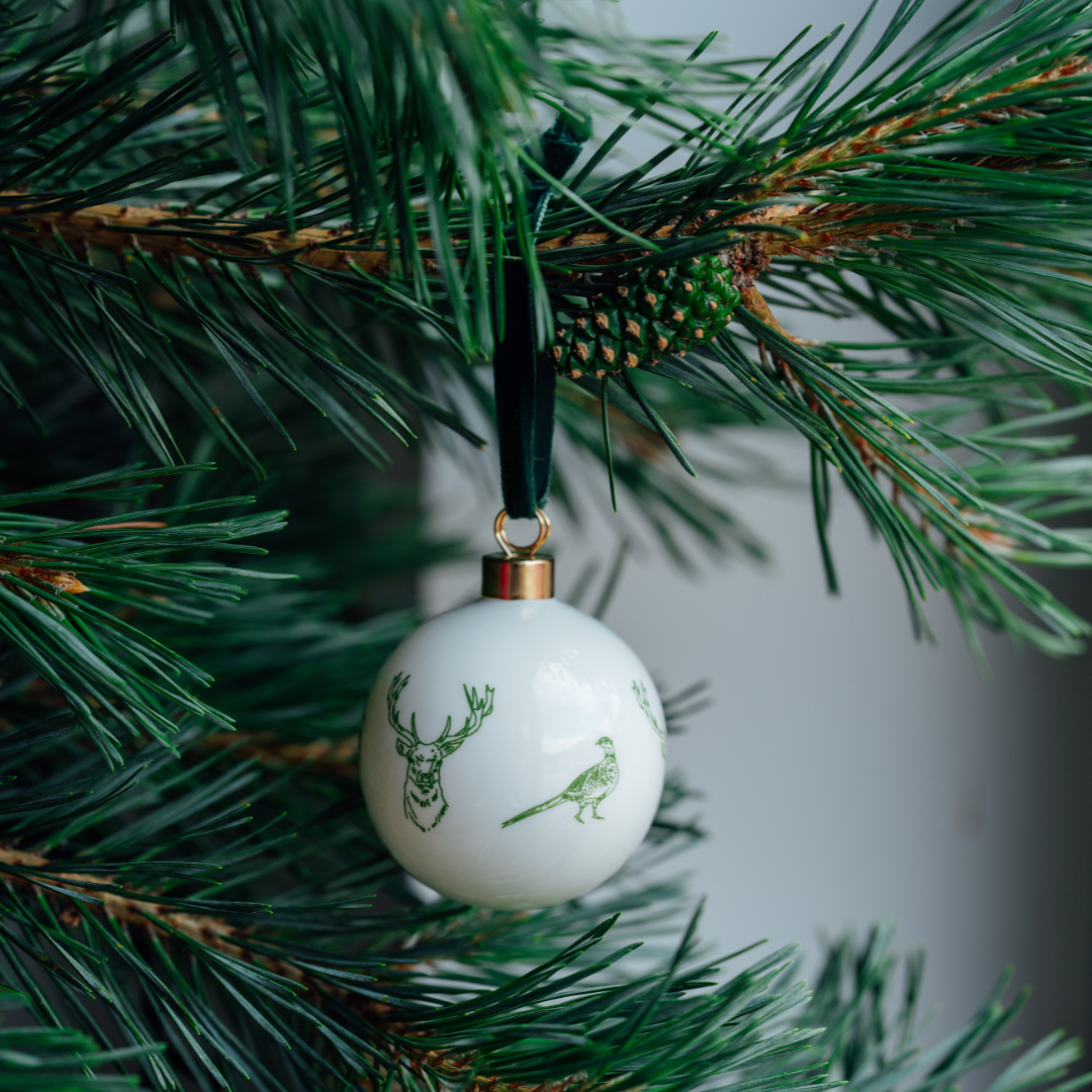 The Cotswolds Stag and Pheasant Bauble