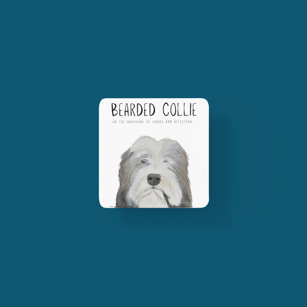 Bearded Collie Coasters Set of 4