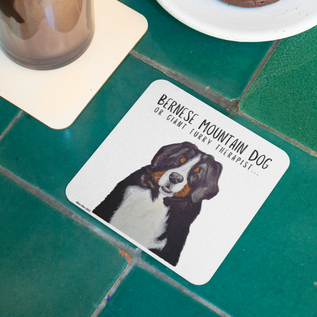 Set of 4 Giant Furry Therapist Coasters with Big Dog Energy