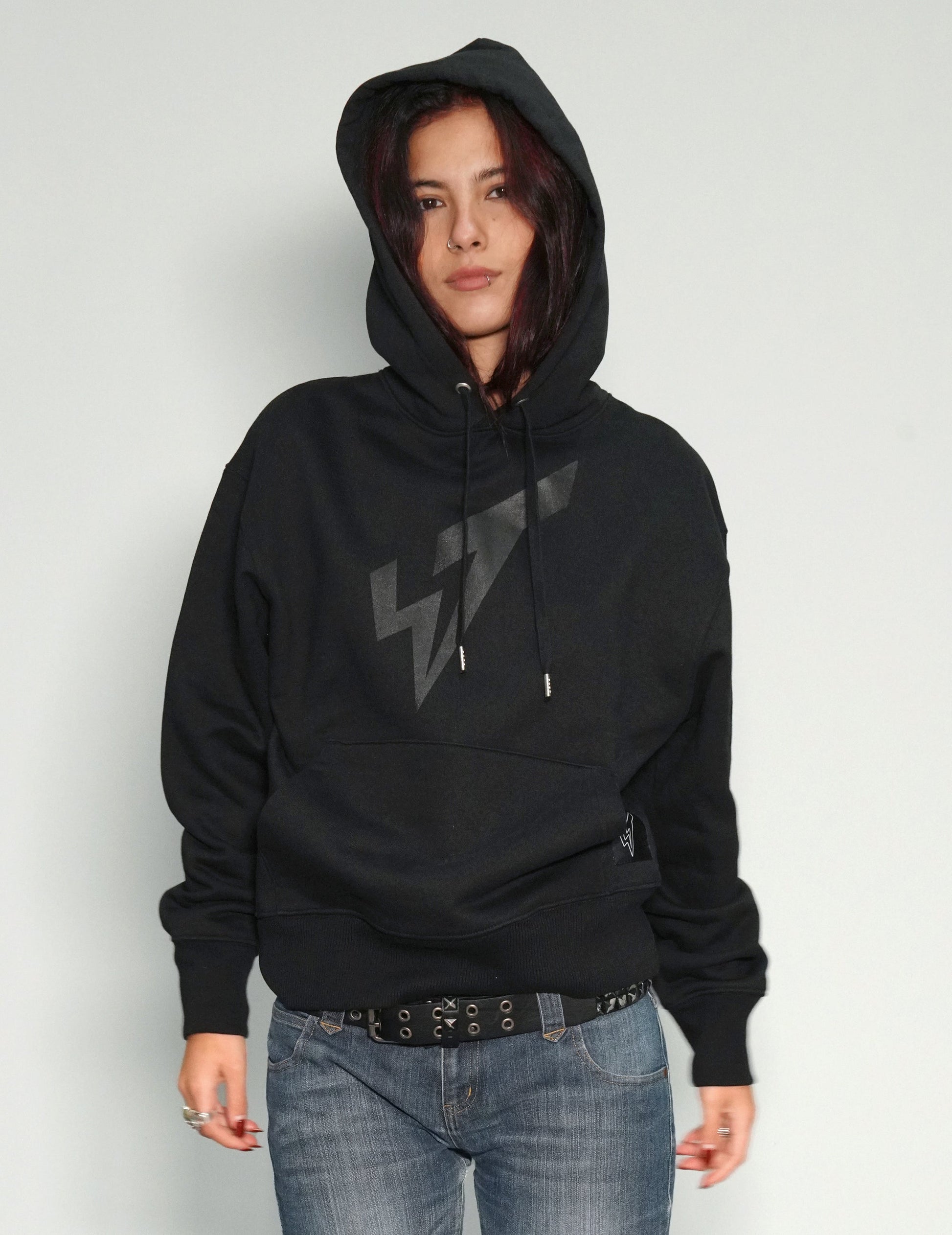 Black Organic Cotton Hoodie for Women