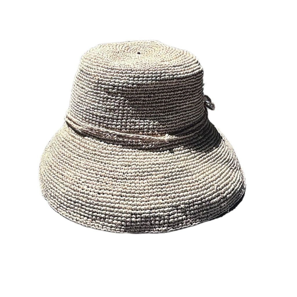 Beige Pika Hat with Bow Detail