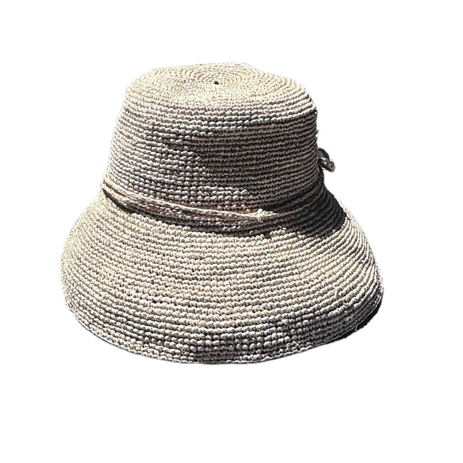 Beige Pika Hat with Bow Detail