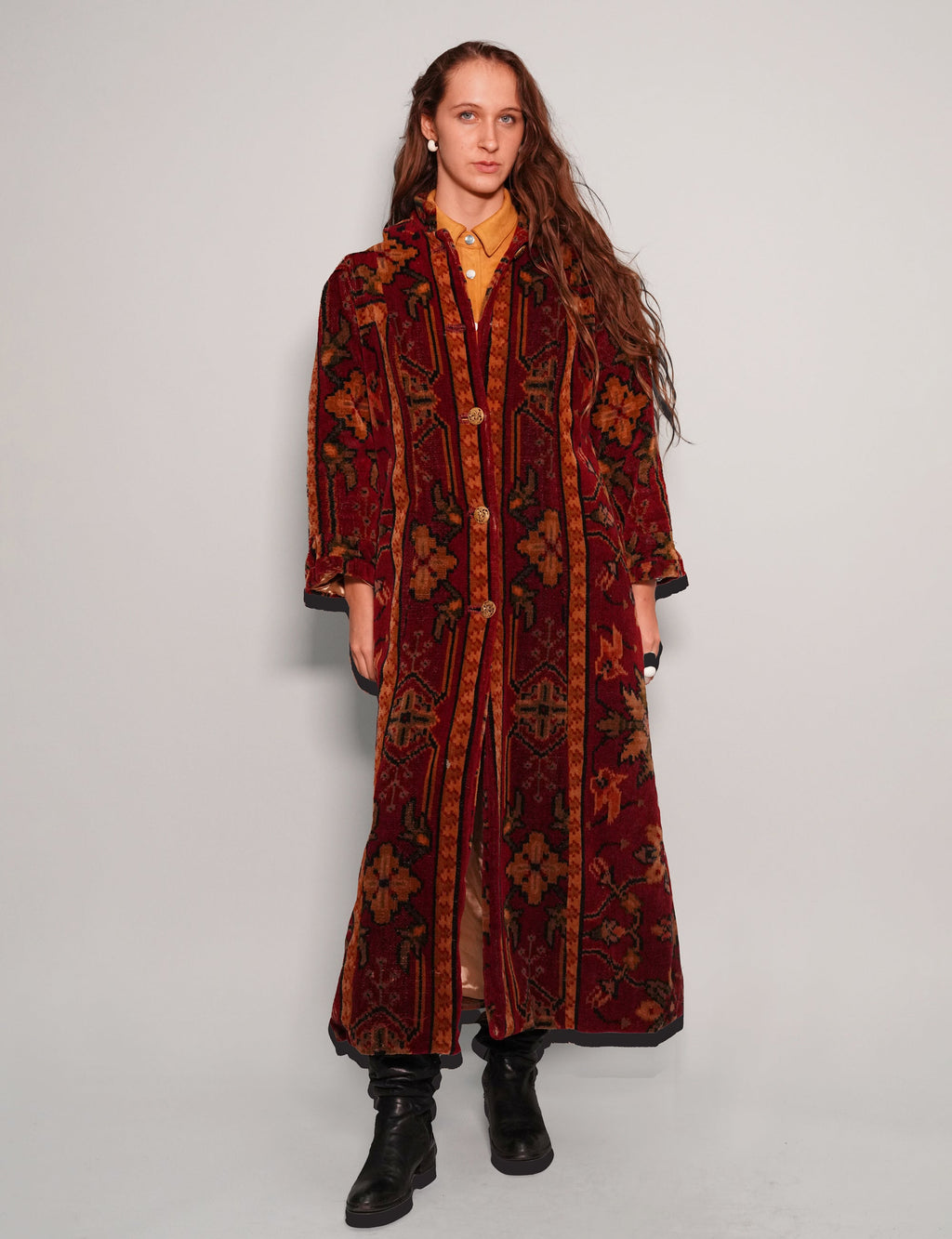 Vintage Wool Persian Patterned Coat