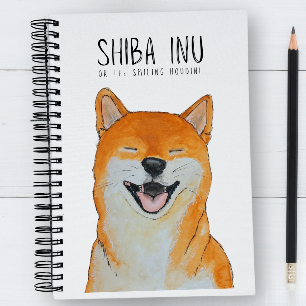 Plotting My Escape Shiba Inu Fabric Notebook
