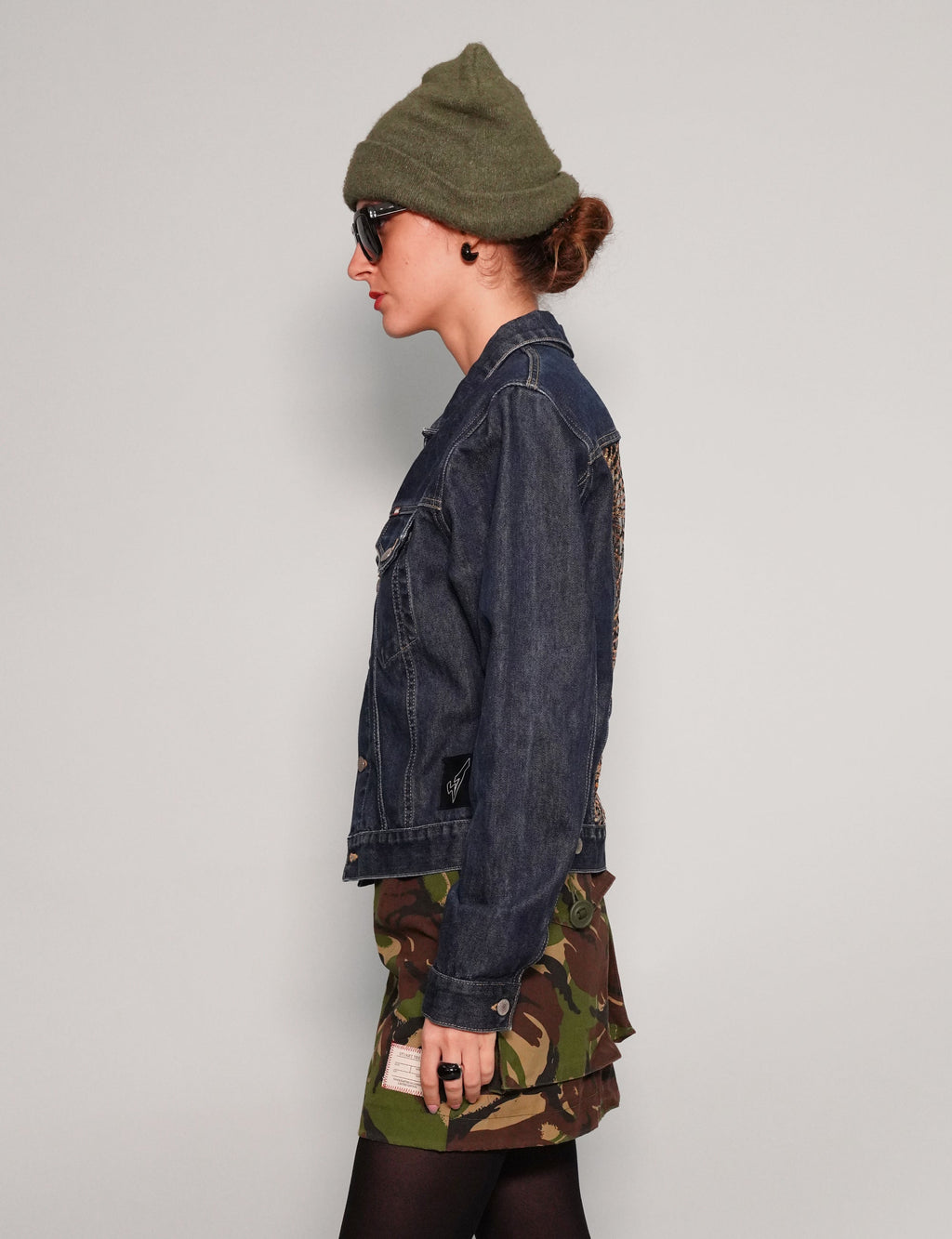 Vintage Blue Denim Party Back Jacket