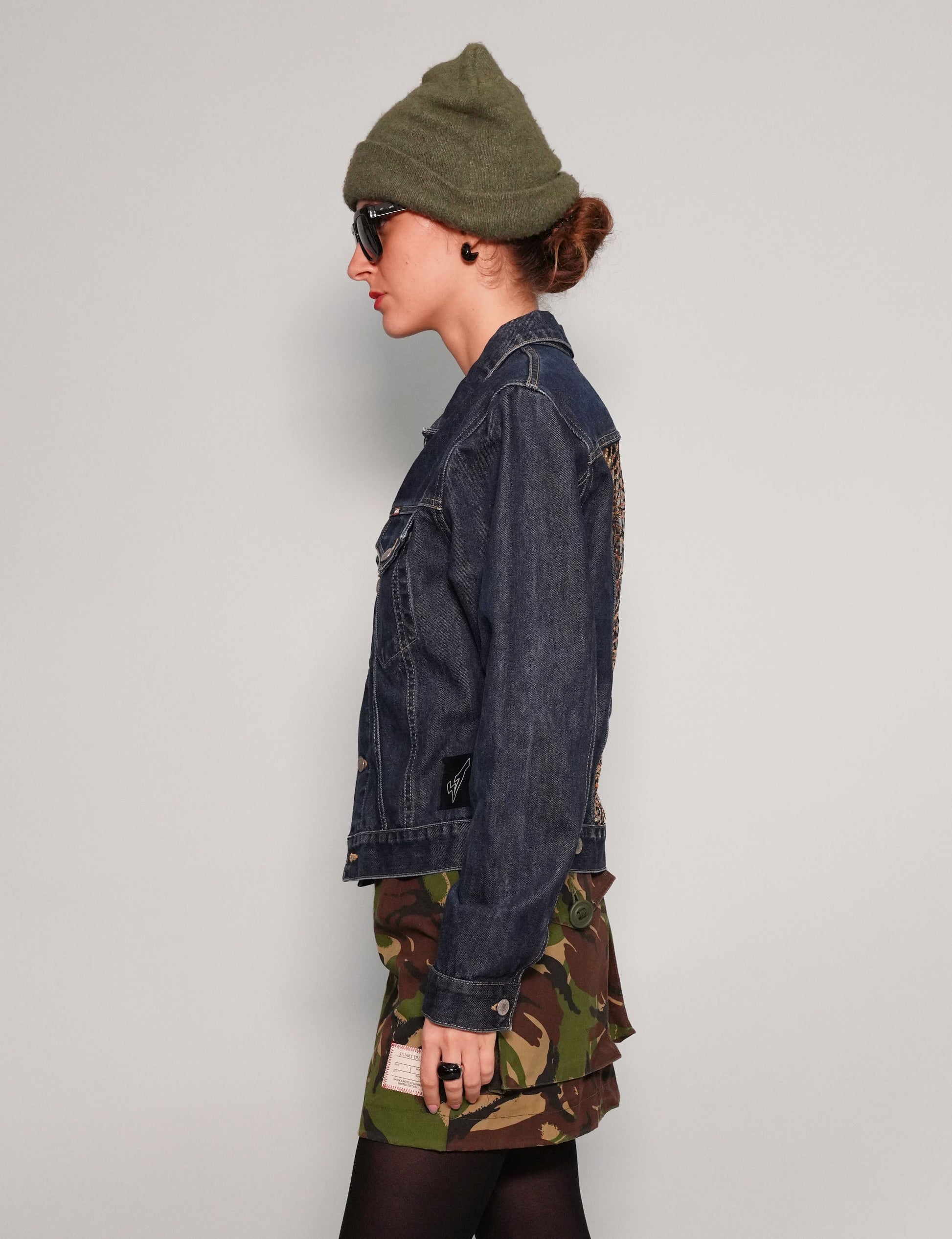 Vintage Blue Denim Party Back Jacket