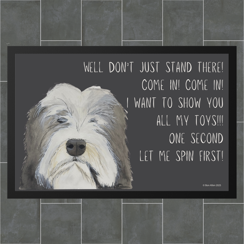 Bearded Collie Doormat Welcome Mat