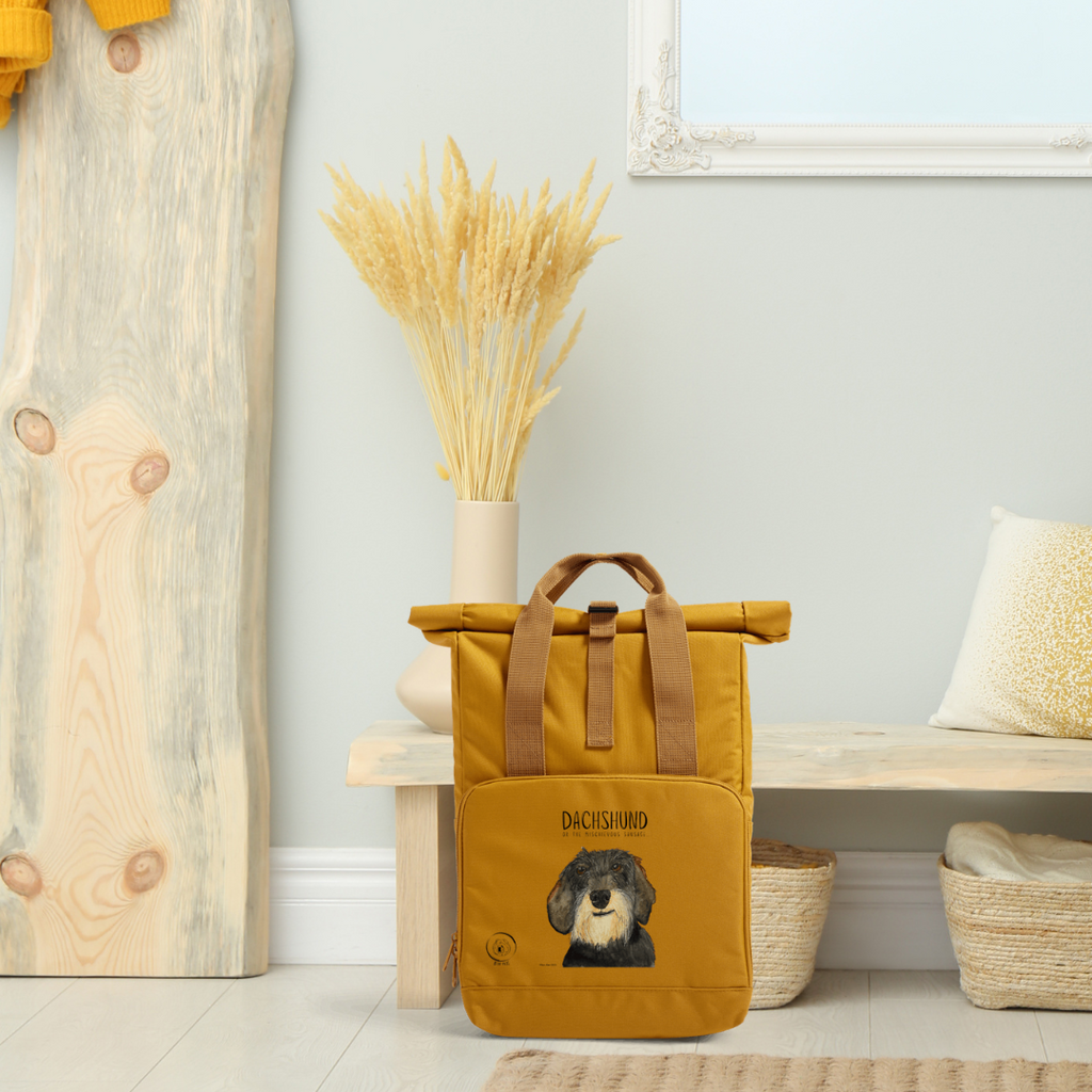 Wire Haired Dachshund Roll Top Backpack