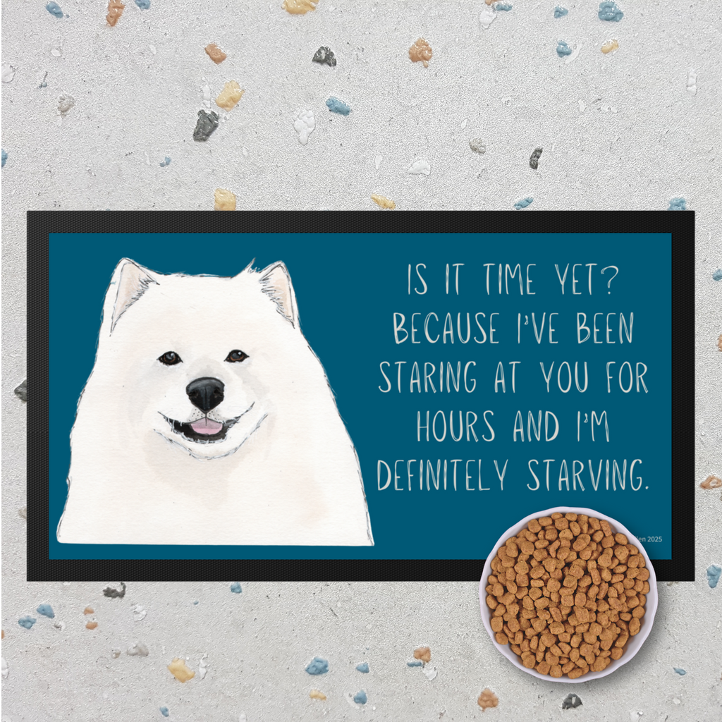 Pet Bowl Mat Samoyed Approved