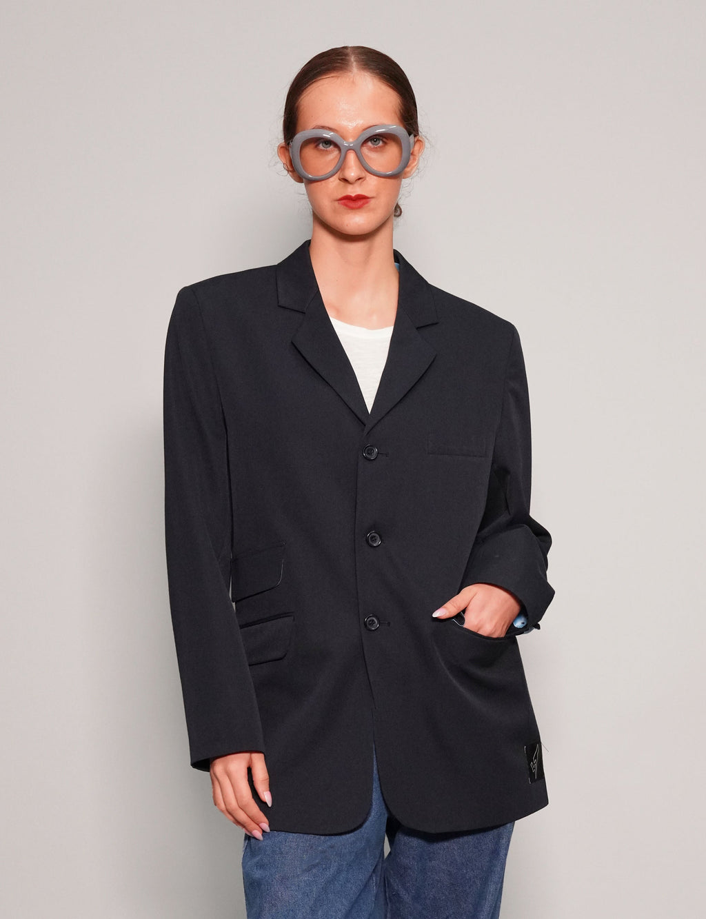 Party Back Blazer in Gold Sequin