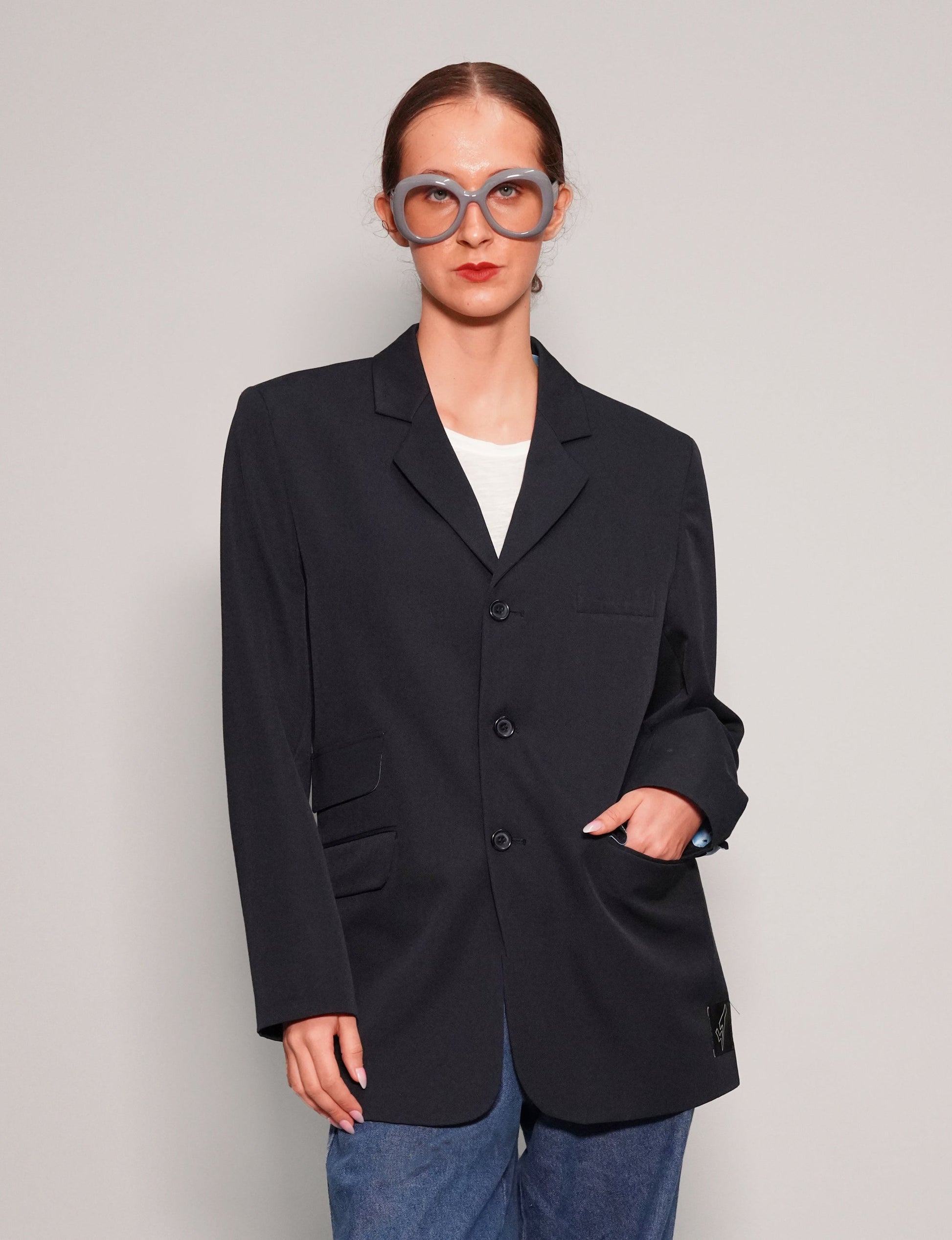 Party Back Blazer in Gold Sequin