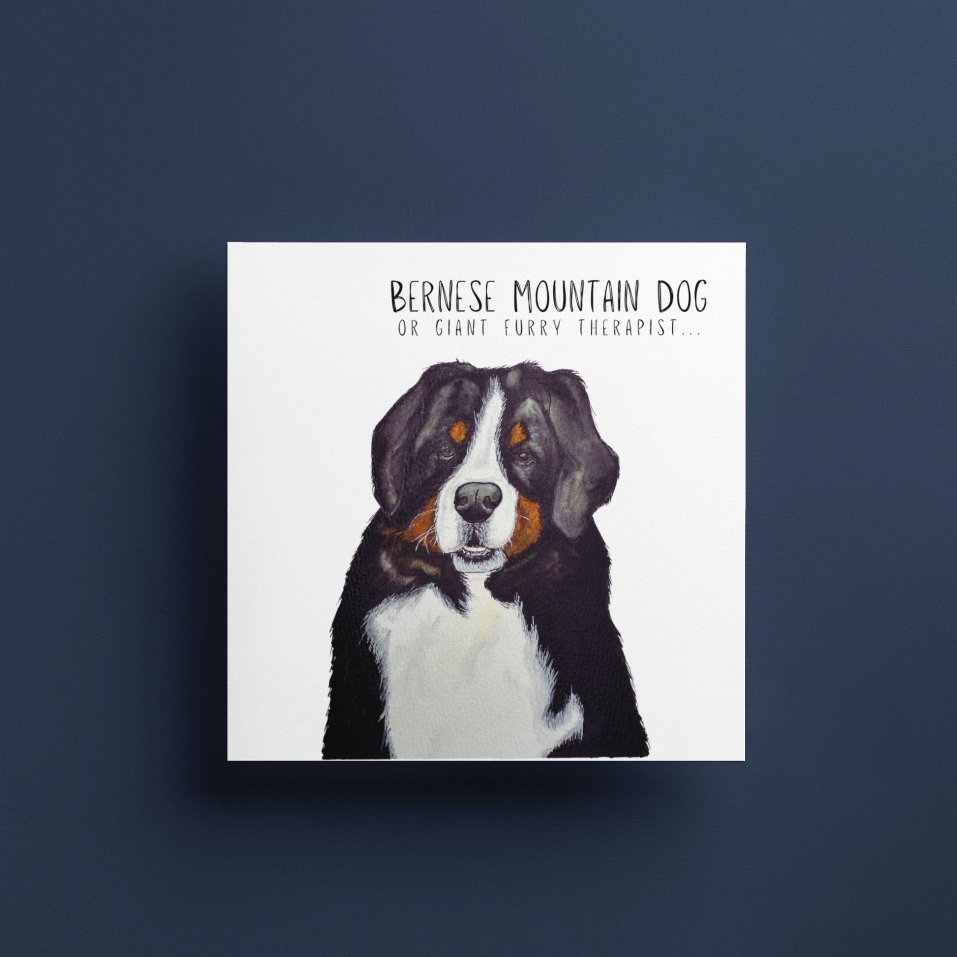 Bernese Mountain Dog Therapy Greeting Card
