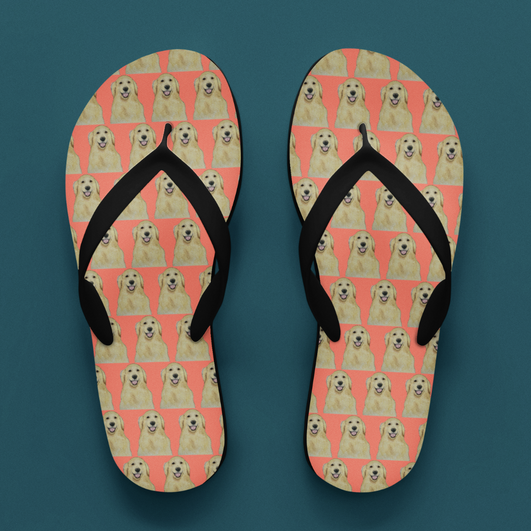 Golden Retriever Flip Flops for Dog Lovers