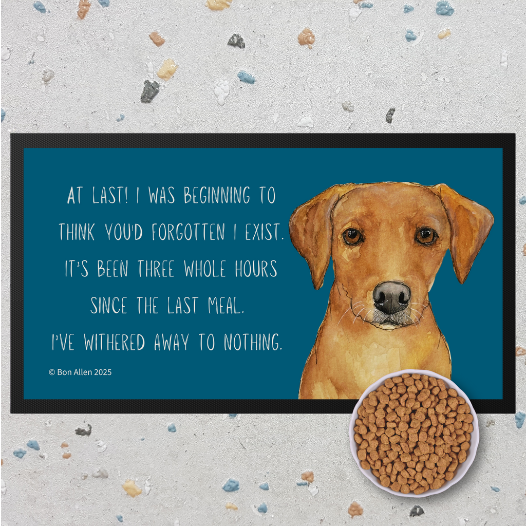 Fox Red Labrador Starving Since Breakfast Pet Bowl Mat